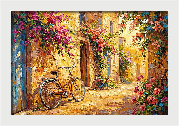 Quaint Bicycle By Mediterranean Coast