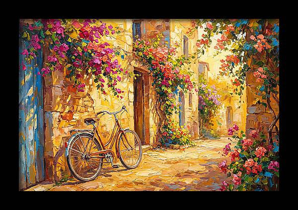 Quaint Bicycle By Mediterranean Coast