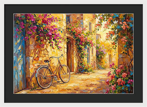 Quaint Bicycle By Mediterranean Coast
