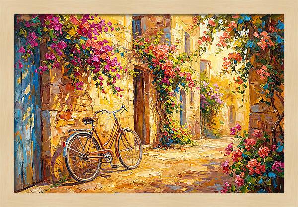 Quaint Bicycle By Mediterranean Coast