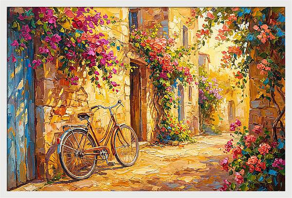 Quaint Bicycle By Mediterranean Coast