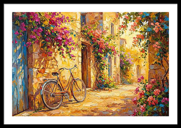 Quaint Bicycle By Mediterranean Coast