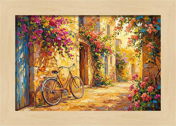 Quaint Bicycle By Mediterranean Coast
