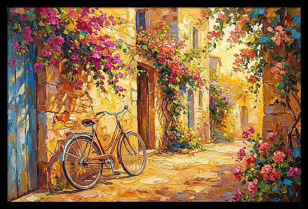 Quaint Bicycle By Mediterranean Coast