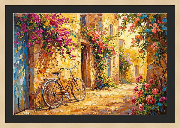 Quaint Bicycle By Mediterranean Coast