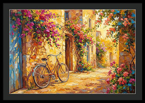Quaint Bicycle By Mediterranean Coast