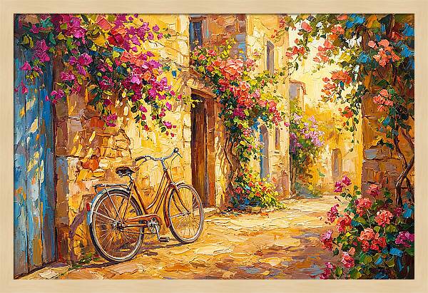 Quaint Bicycle By Mediterranean Coast