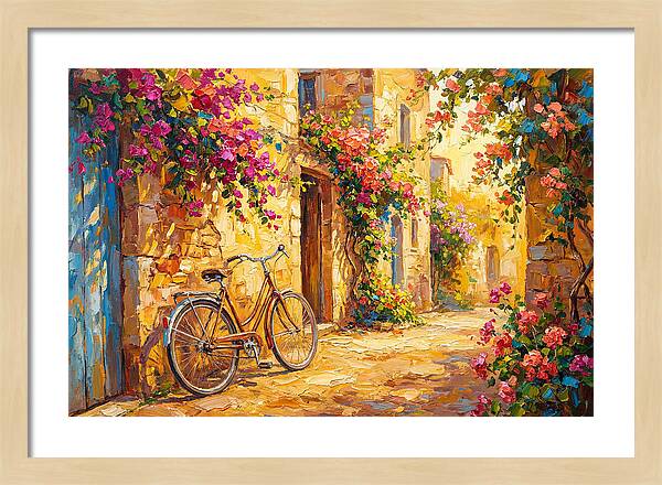 Quaint Bicycle By Mediterranean Coast