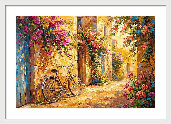 Quaint Bicycle By Mediterranean Coast