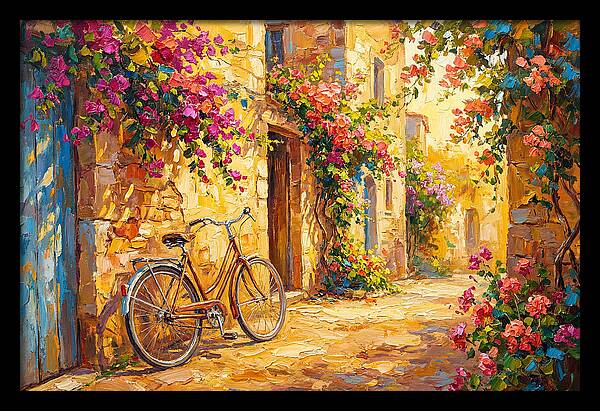 Quaint Bicycle By Mediterranean Coast