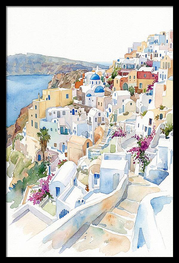 Quaint Village Life In Greece