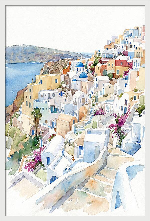 Quaint Village Life In Greece