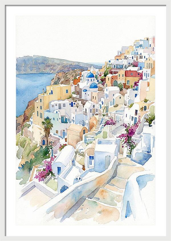 Quaint Village Life In Greece