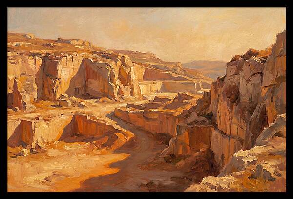 Quarry Landscape At Dusk