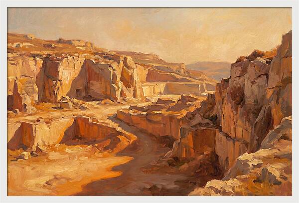 Quarry Landscape At Dusk