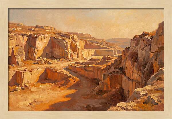 Quarry Landscape At Dusk
