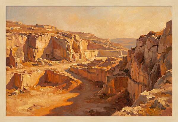 Quarry Landscape At Dusk