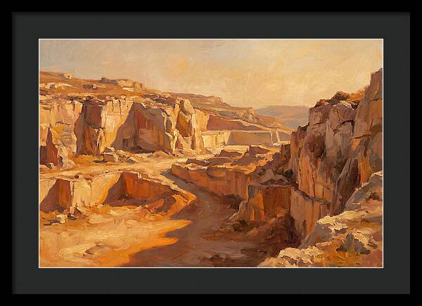 Quarry Landscape At Dusk