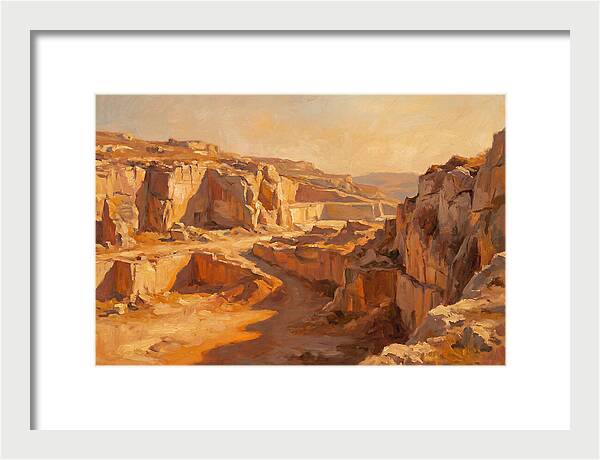 Quarry Landscape At Dusk