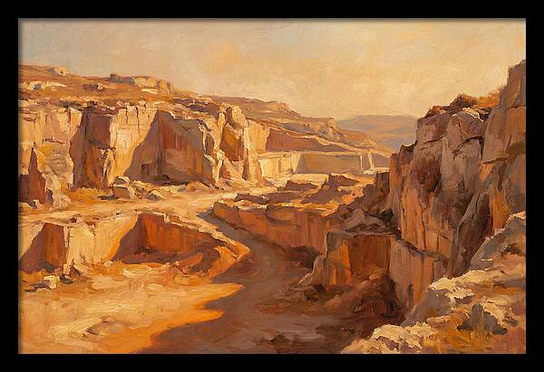 Quarry Landscape At Dusk