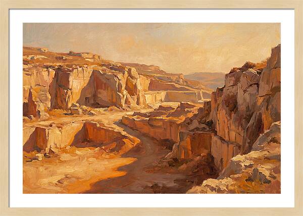 Quarry Landscape At Dusk