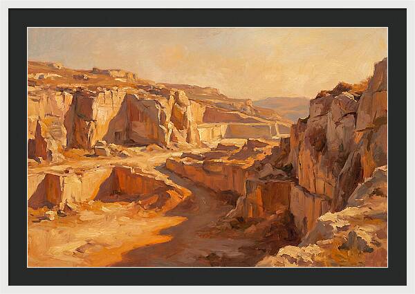 Quarry Landscape At Dusk