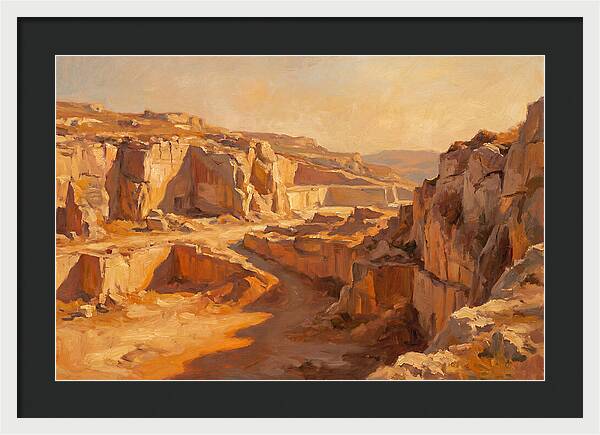 Quarry Landscape At Dusk