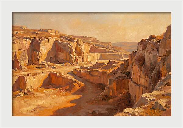 Quarry Landscape At Dusk