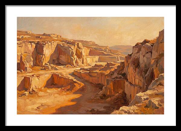 Quarry Landscape At Dusk