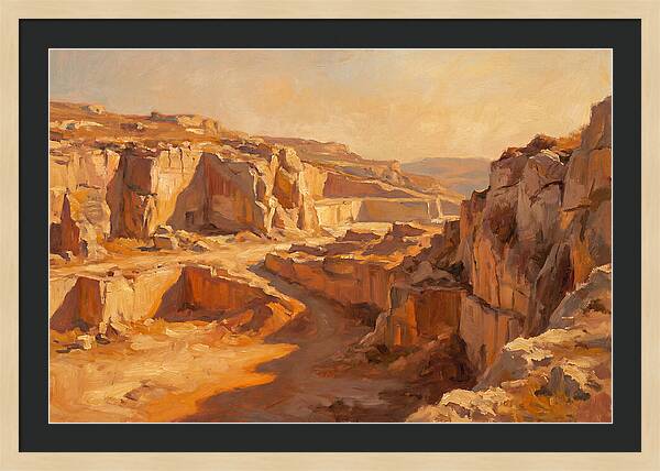 Quarry Landscape At Dusk