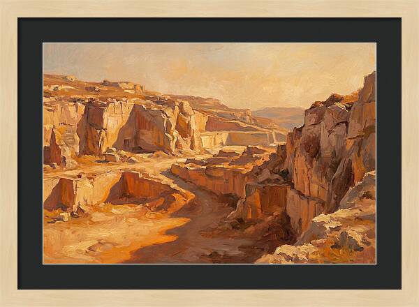 Quarry Landscape At Dusk