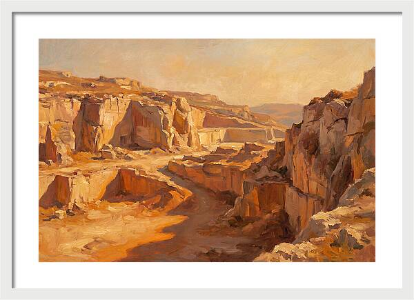 Quarry Landscape At Dusk