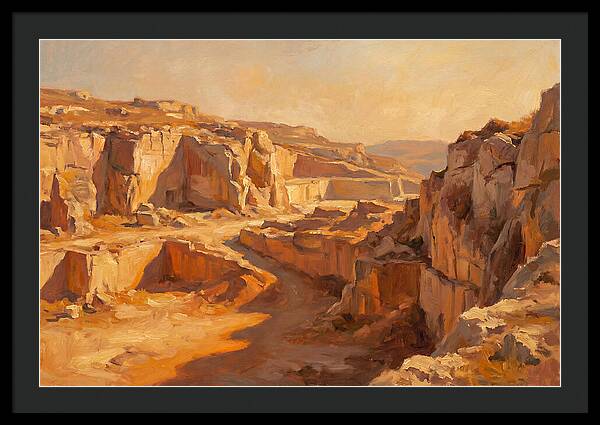 Quarry Landscape At Dusk