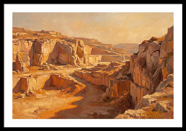 Quarry Landscape At Dusk