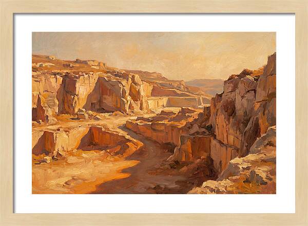 Quarry Landscape At Dusk