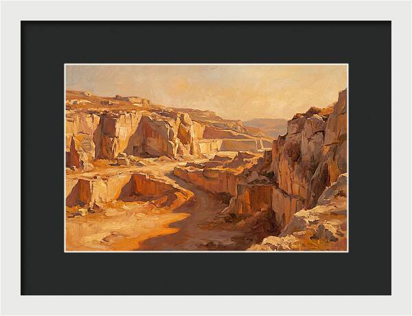 Quarry Landscape At Dusk