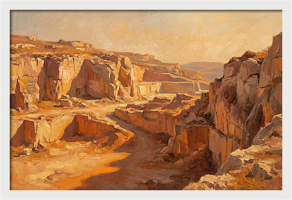 Quarry Landscape At Dusk