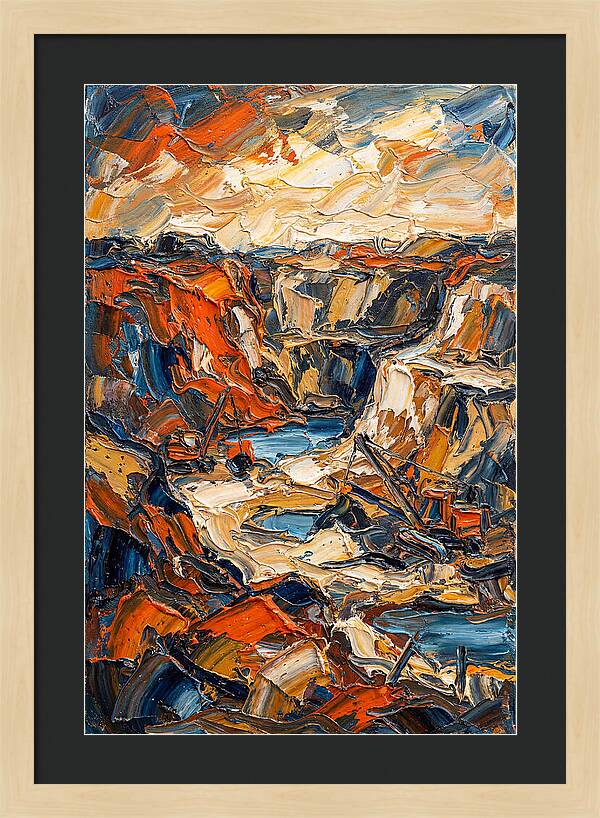 Quarry Landscape In Bold Colors