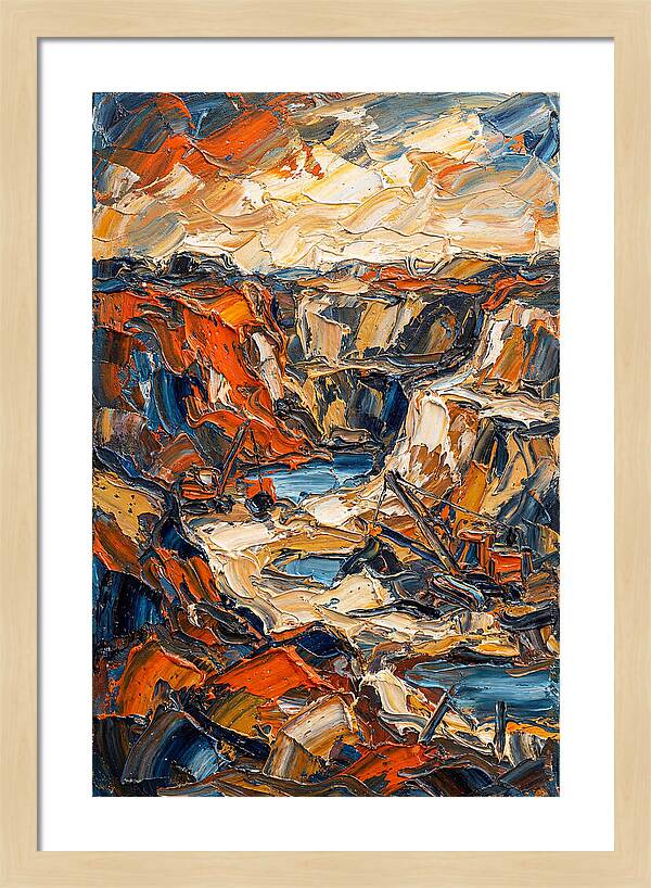 Quarry Landscape In Bold Colors