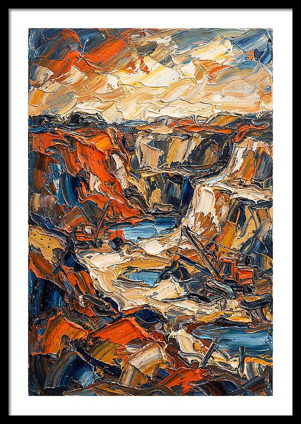 Quarry Landscape In Bold Colors