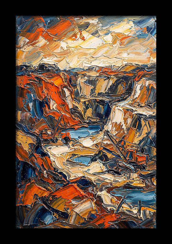 Quarry Landscape In Bold Colors
