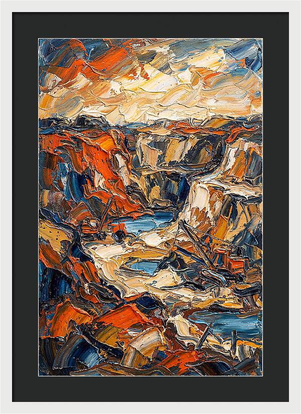 Quarry Landscape In Bold Colors