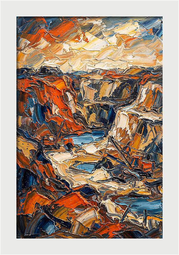 Quarry Landscape In Bold Colors