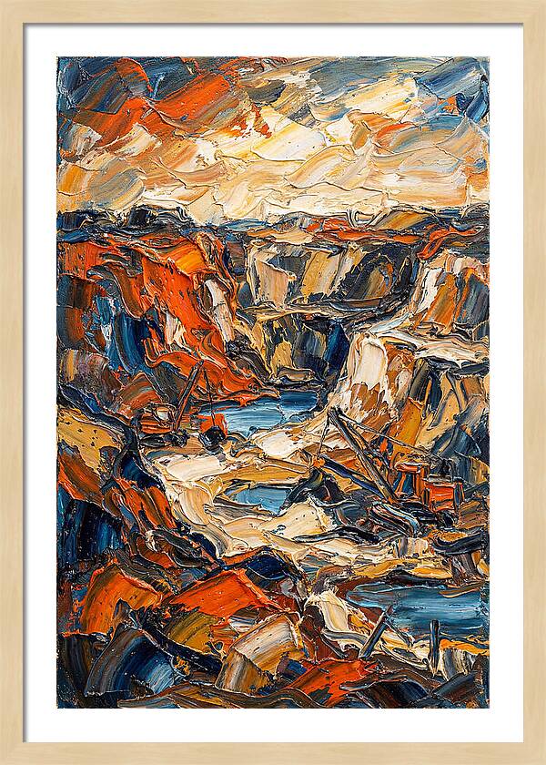 Quarry Landscape In Bold Colors
