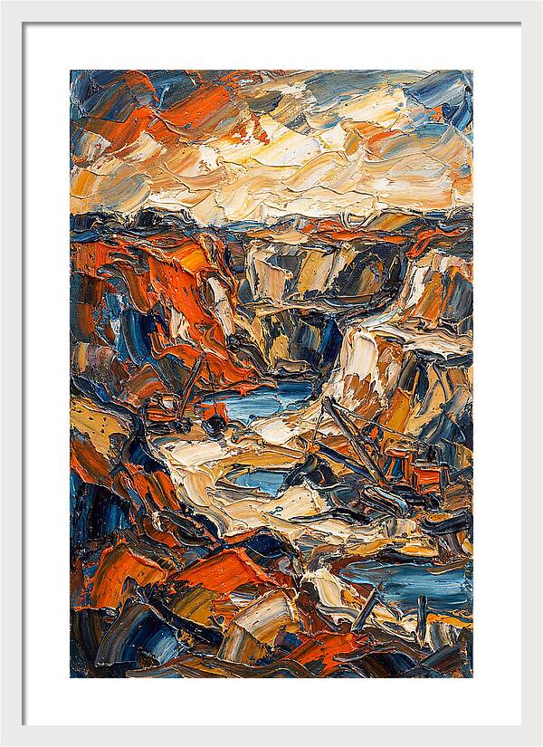 Quarry Landscape In Bold Colors