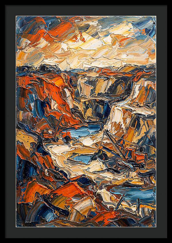 Quarry Landscape In Bold Colors