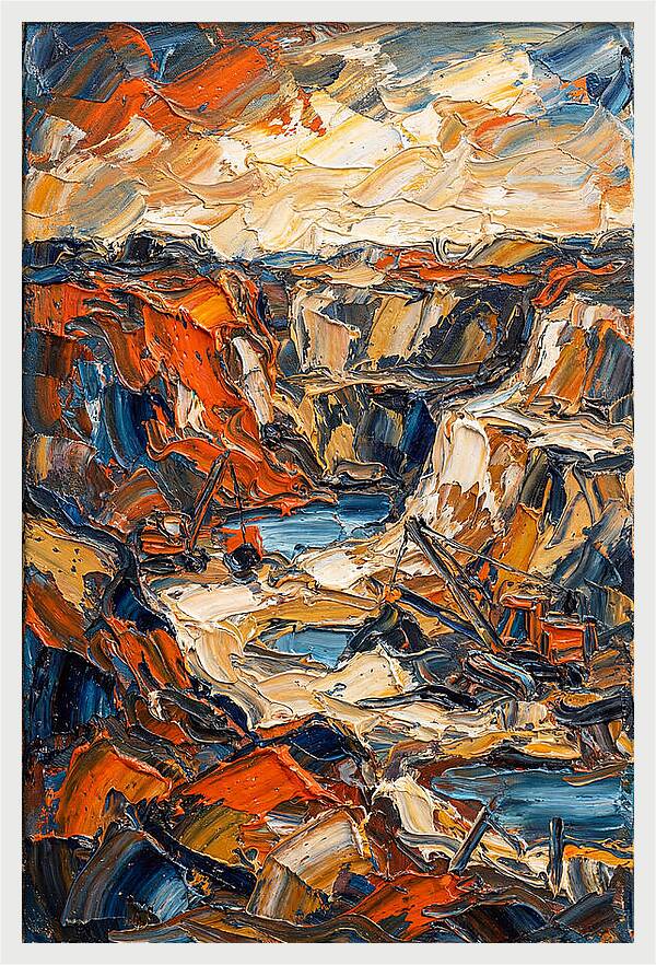 Quarry Landscape In Bold Colors