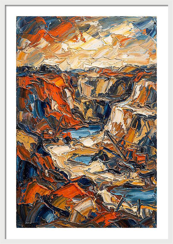 Quarry Landscape In Bold Colors