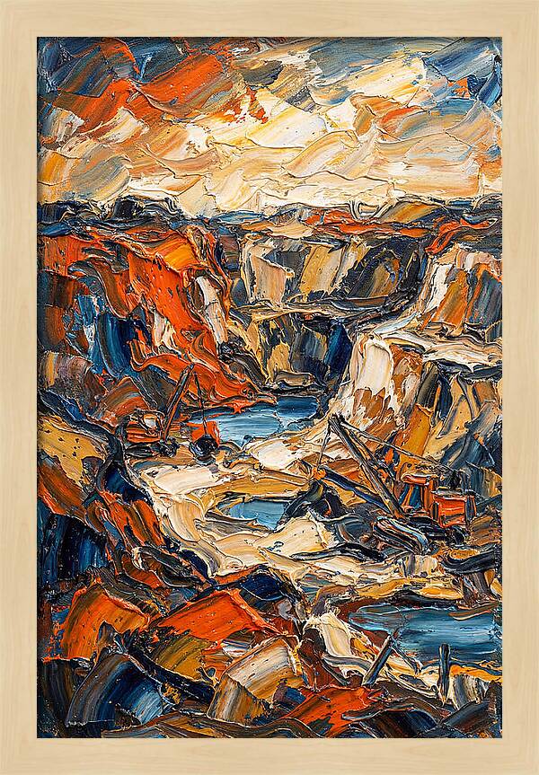 Quarry Landscape In Bold Colors