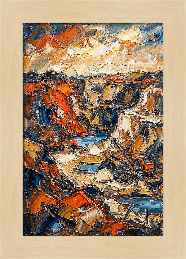 Quarry Landscape In Bold Colors